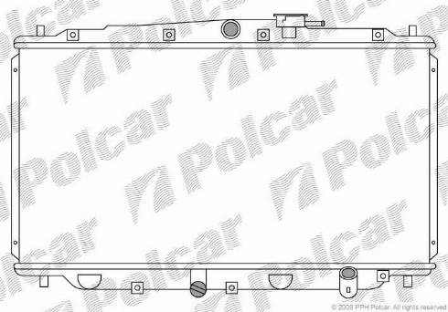 Polcar 3820083K - Радиатор, охлаждане на двигателя vvparts.bg