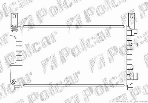 Polcar 320908-4 - Радиатор, охлаждане на двигателя vvparts.bg