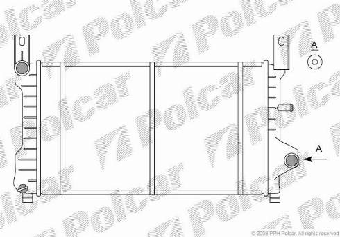 Polcar 320908-3 - Радиатор, охлаждане на двигателя vvparts.bg