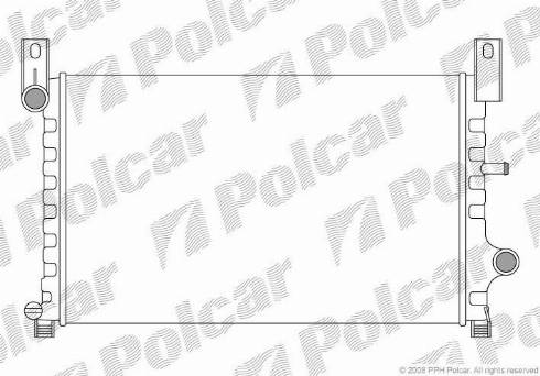 Polcar 320908-2 - Радиатор, охлаждане на двигателя vvparts.bg