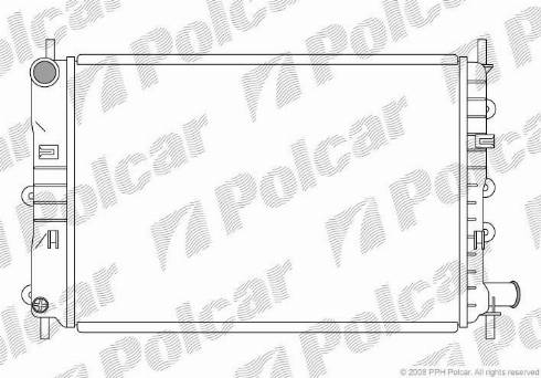 Polcar 320608-5 - Радиатор, охлаждане на двигателя vvparts.bg