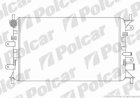 Polcar 320608-1 - Радиатор, охлаждане на двигателя vvparts.bg