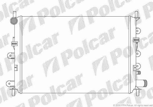 Polcar 320608-8 - Радиатор, охлаждане на двигателя vvparts.bg