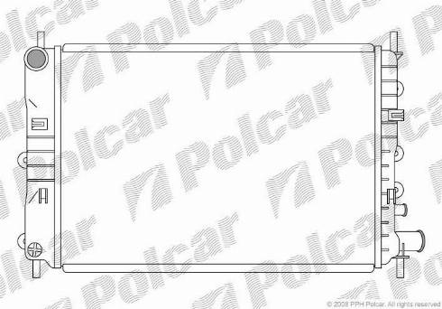 Polcar 320608-3 - Радиатор, охлаждане на двигателя vvparts.bg