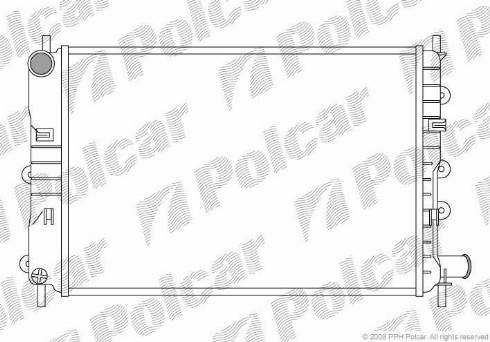 Polcar 320608A4 - Радиатор, охлаждане на двигателя vvparts.bg