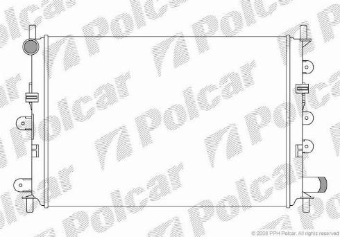 Polcar 320608A5 - Радиатор, охлаждане на двигателя vvparts.bg