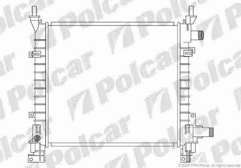 Polcar 320008-1 - Радиатор, охлаждане на двигателя vvparts.bg