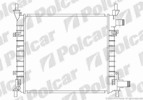 Polcar 3200082X - Радиатор, охлаждане на двигателя vvparts.bg