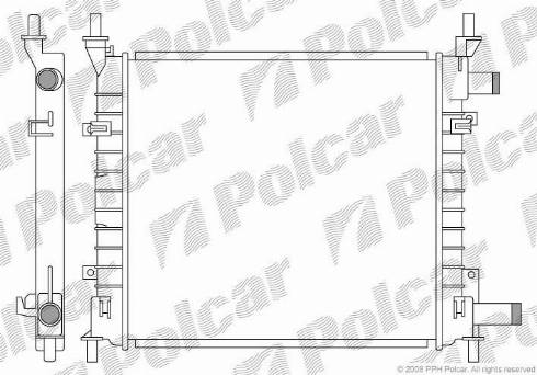 Polcar 320008-2 - Радиатор, охлаждане на двигателя vvparts.bg