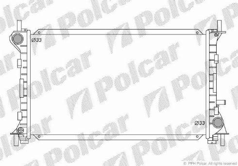 Polcar 320108-4 - Радиатор, охлаждане на двигателя vvparts.bg