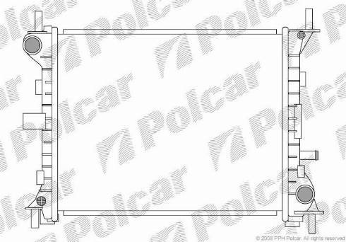 Polcar 320108-1 - Радиатор, охлаждане на двигателя vvparts.bg