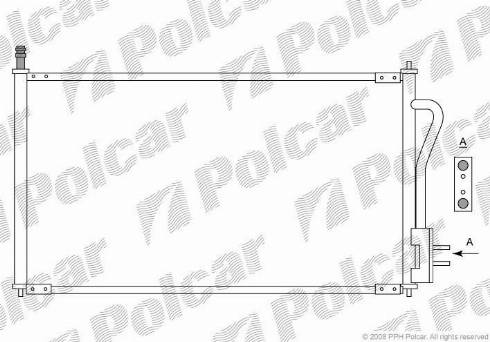 Polcar 3201K8C1 - Кондензатор, климатизация vvparts.bg