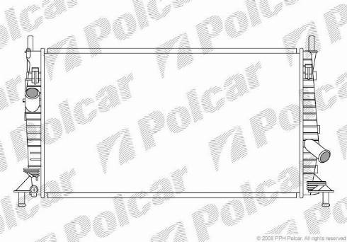 Polcar 320208-1 - Радиатор, охлаждане на двигателя vvparts.bg