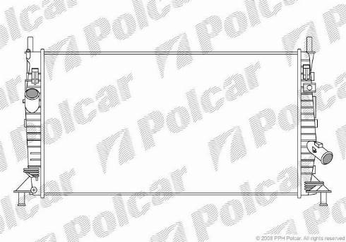 Polcar 320208-2 - Радиатор, охлаждане на двигателя vvparts.bg