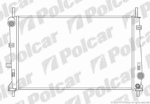 Polcar 321608-1 - Радиатор, охлаждане на двигателя vvparts.bg