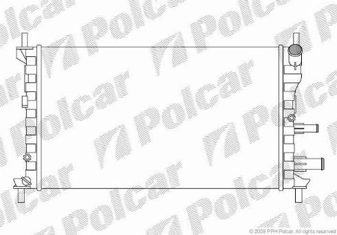 Polcar 3210084X - Радиатор, охлаждане на двигателя vvparts.bg