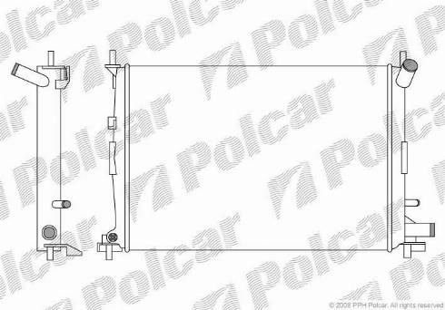 Polcar 321008-5 - Радиатор, охлаждане на двигателя vvparts.bg