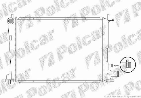 Polcar 321008-1 - Радиатор, охлаждане на двигателя vvparts.bg