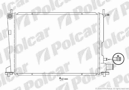 Polcar 321008-3 - Радиатор, охлаждане на двигателя vvparts.bg