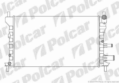 Polcar 321008A4 - Радиатор, охлаждане на двигателя vvparts.bg