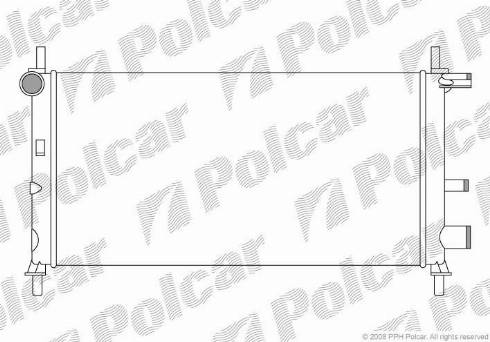 Polcar 321008A6 - Радиатор, охлаждане на двигателя vvparts.bg