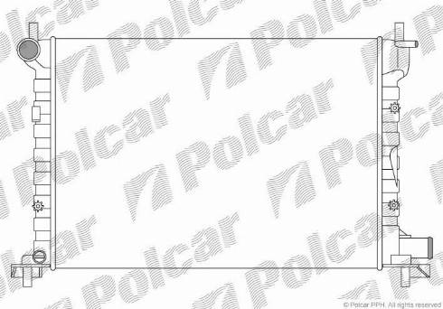 Polcar 321008A2 - Радиатор, охлаждане на двигателя vvparts.bg