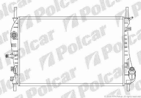 Polcar 321808-5 - Радиатор, охлаждане на двигателя vvparts.bg