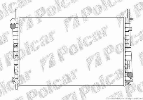 Polcar 3218082X - Радиатор, охлаждане на двигателя vvparts.bg