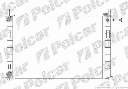 Polcar 321208-3 - Радиатор, охлаждане на двигателя vvparts.bg