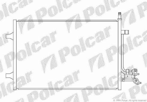 Polcar 3212K8C2S - Кондензатор, климатизация vvparts.bg