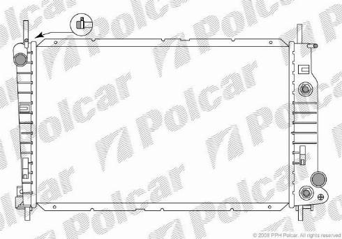 Polcar 321708-4 - Радиатор, охлаждане на двигателя vvparts.bg