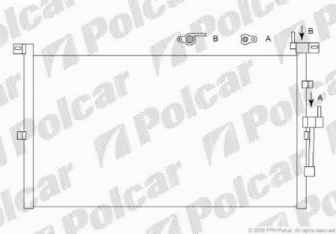 Polcar 3710K8C1 - Кондензатор, климатизация vvparts.bg
