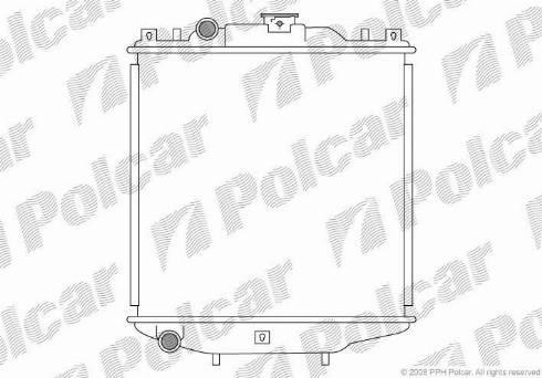 Polcar 290108-1 - Радиатор, охлаждане на двигателя vvparts.bg