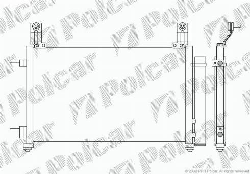 Polcar 2903K8C1 - Кондензатор, климатизация vvparts.bg