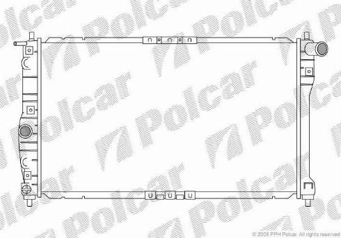 Polcar 292308A1 - Радиатор, охлаждане на двигателя vvparts.bg