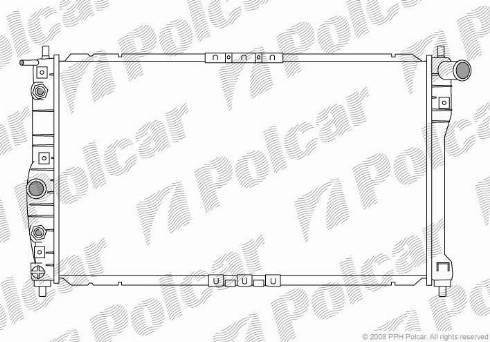 Polcar 292308-2 - Радиатор, охлаждане на двигателя vvparts.bg