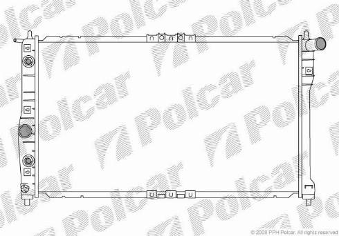 Polcar 292308A2 - Радиатор, охлаждане на двигателя vvparts.bg