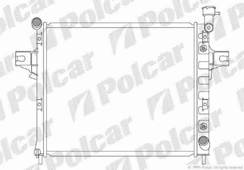 Polcar 240608-5 - Радиатор, охлаждане на двигателя vvparts.bg