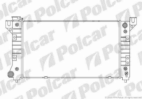 Polcar 240108-3 - Радиатор, охлаждане на двигателя vvparts.bg