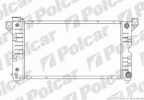 Polcar 240108-2 - Радиатор, охлаждане на двигателя vvparts.bg