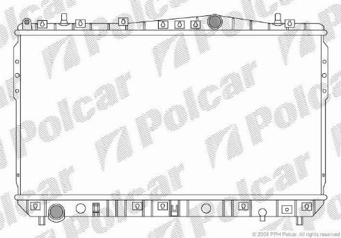 Polcar 2505081X - Радиатор, охлаждане на двигателя vvparts.bg