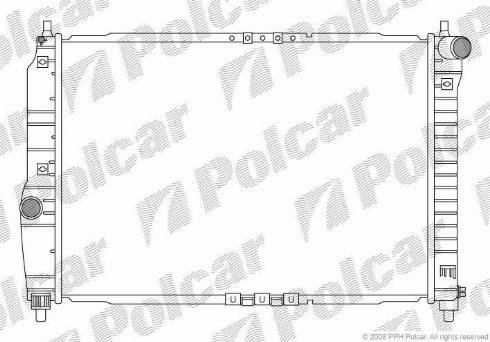 Polcar 2500083X - Радиатор, охлаждане на двигателя vvparts.bg