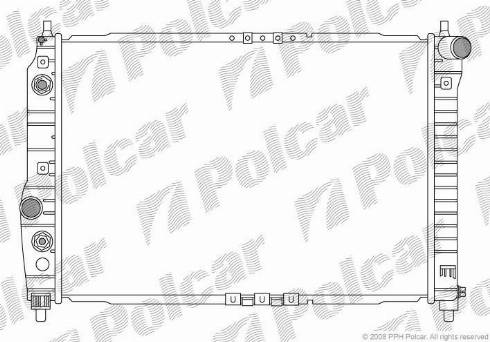 Polcar 2500082K - Радиатор, охлаждане на двигателя vvparts.bg