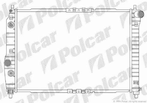 Polcar 250008-2 - Радиатор, охлаждане на двигателя vvparts.bg