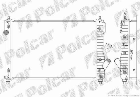 Polcar 251508-3 - Радиатор, охлаждане на двигателя vvparts.bg