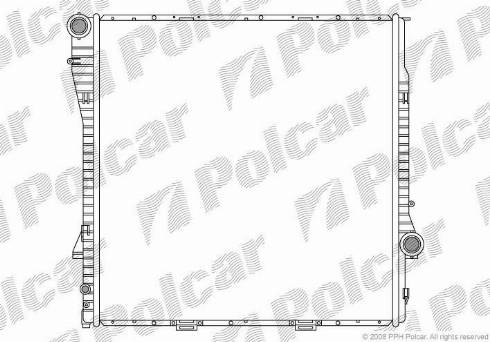 Polcar 205008-3 - Радиатор, охлаждане на двигателя vvparts.bg