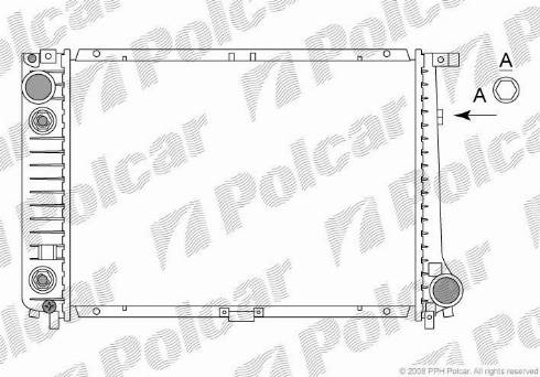 Polcar 200508-9 - Радиатор, охлаждане на двигателя vvparts.bg