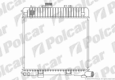 Polcar 200508-6 - Радиатор, охлаждане на двигателя vvparts.bg