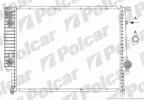 Polcar 200508-0 - Радиатор, охлаждане на двигателя vvparts.bg