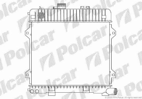 Polcar 200508-1 - Радиатор, охлаждане на двигателя vvparts.bg